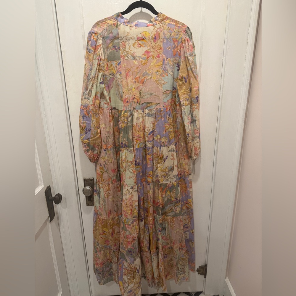 Zimmermann Maxi Patchwork Button Dress Size 4 (Xl) - image 5